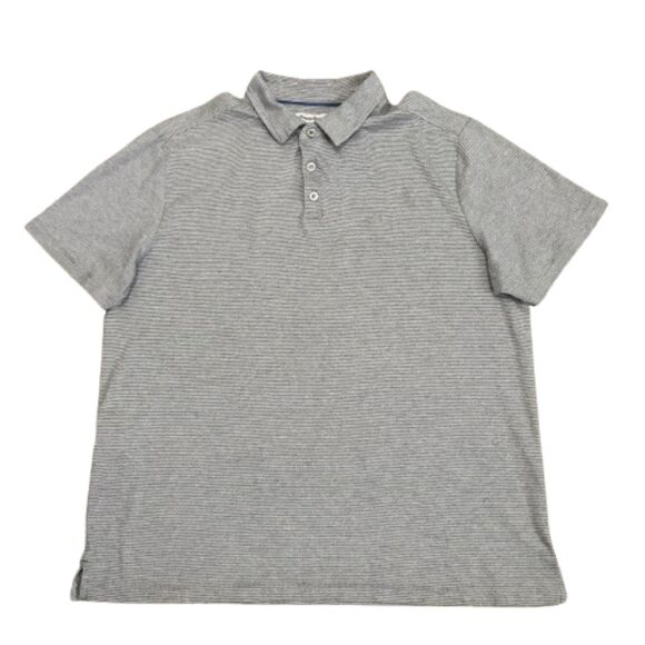 Tommy Bahama Short Sleeve Polo Shirt Light Gray Golf Preppy Mens Size Large - Picture 1 of 5